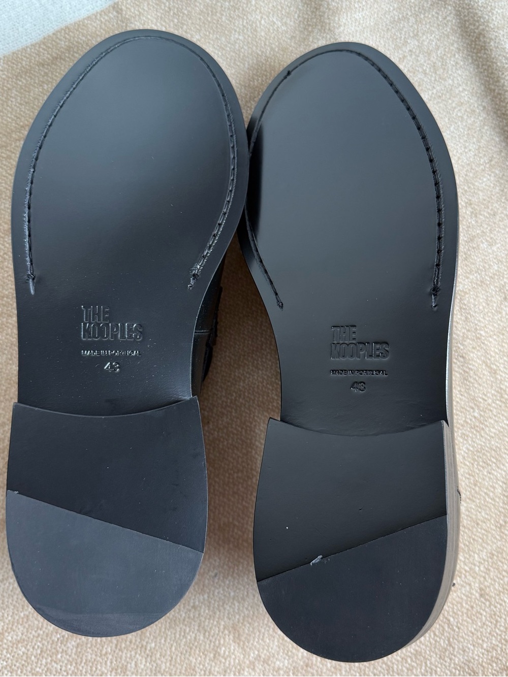 The Kooples Black Glossy Smooth Leather Penny Loafers Size US 10- EU 43 - Picture 8 of 10